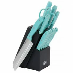 Best Pirce ๐ Evansville 14- Piece Stainless Steel Knife Set in Light Blue with Wood Block by Oster ๐ 10 Best Pirce ๐ Evansville 14- Piece Stainless Steel Knife Set in Light Blue with Wood Block by Oster ๐ -Cutlery Sales oster knife sets 985115261m c3 1000