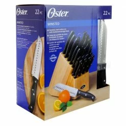 Best Pirce 🥰 Winstead 22-Piece Cutlery Knife Set by Oster 🌟 -Cutlery Sales oster knife sets 98686276m 1f 1000