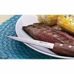 Coupon 🔥 Rosewood 6-Piece Steak Knives (Set of 6) by Outset ⭐ -Cutlery Sales outset steak knives qb90 c3 1000