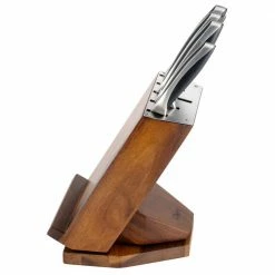 Deals 🤩 6-Piece Japanese Stainless Steel Knife Block Set with Rotating Knife Block and Tablet Holder by Ozeri 💯 -Cutlery Sales ozeri knife sets ozk5 76 1000
