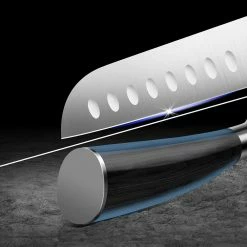 Promo 🥰 7 in. German High Carbon Steel Full Tang Santoku Knife by Movisa 🛒 -Cutlery Sales santoku knives mvdjs07 c3 1000