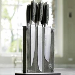 Promo 🎉 7-Piece Stainless Steel Cutlery Bonded Ash Set with Ash Midtown Knife Block by SCHMIDT BROS. ⭐ -Cutlery Sales schmidt bros knife sets sbcba07pm2 1f 1000