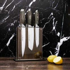 Promo 🎉 7-Piece Stainless Steel Cutlery Bonded Ash Set with Ash Midtown Knife Block by SCHMIDT BROS. ⭐ -Cutlery Sales schmidt bros knife sets sbcba07pm2 44 1000