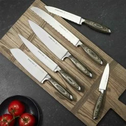 Promo 🎉 7-Piece Stainless Steel Cutlery Bonded Ash Set with Ash Midtown Knife Block by SCHMIDT BROS. ⭐ -Cutlery Sales schmidt bros knife sets sbcba07pm2 4f 1000