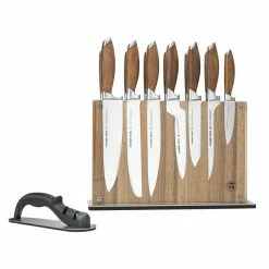 Promo ✨ 15-Piece Stainless Steel Cutlery Bonded Teak Set with Acacia Downtown Knife Block by SCHMIDT BROS. ❤️ 10 Promo ✨ 15-Piece Stainless Steel Cutlery Bonded Teak Set with Acacia Downtown Knife Block by SCHMIDT BROS. ❤️ -Cutlery Sales schmidt bros knife sets sbcbt15pd1 4f 1000
