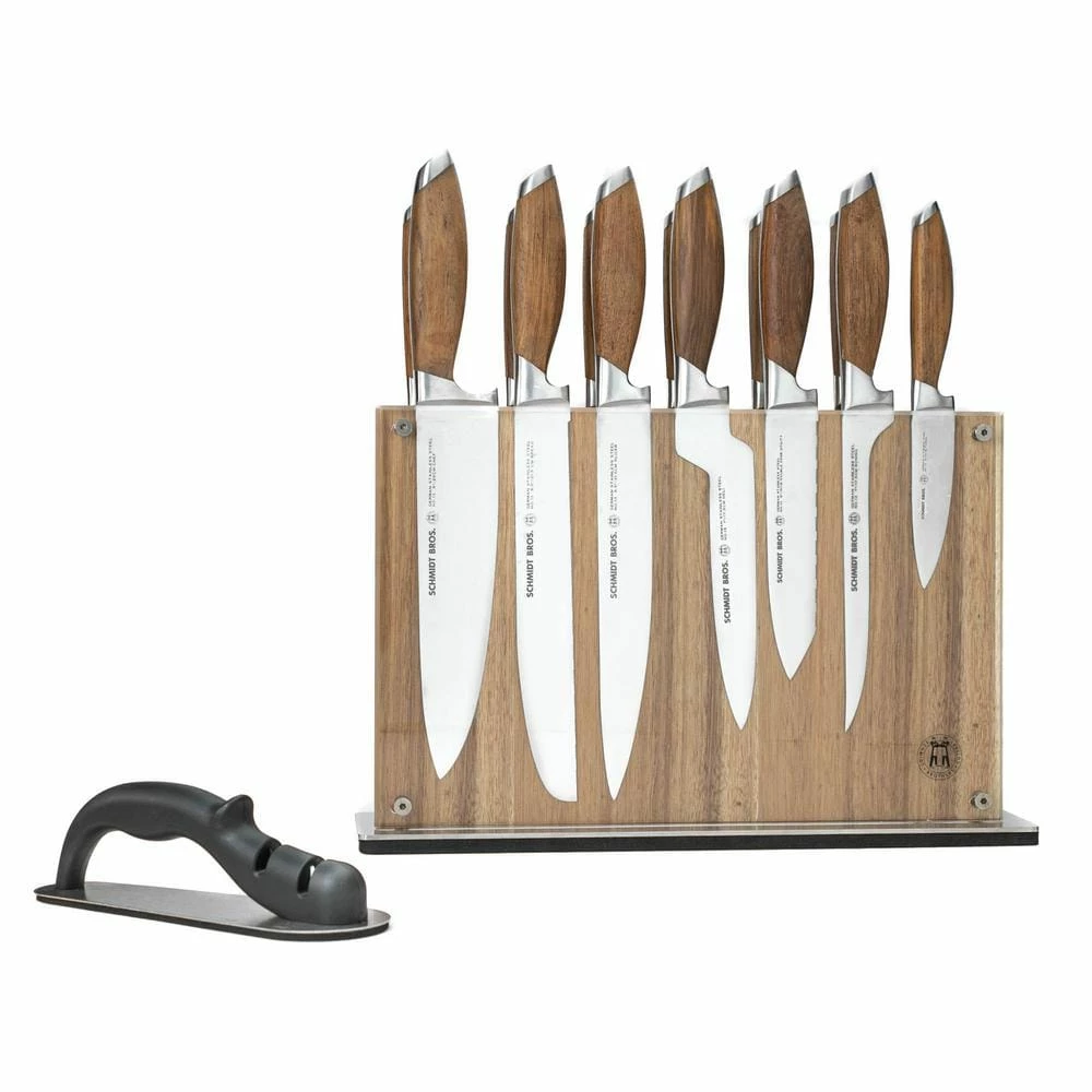Promo ✨ 15-Piece Stainless Steel Cutlery Bonded Teak Set with Acacia Downtown Knife Block by SCHMIDT BROS. ❤️ 5 Promo ✨ 15-Piece Stainless Steel Cutlery Bonded Teak Set with Acacia Downtown Knife Block by SCHMIDT BROS. ❤️ - Image 3