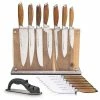 Promo ✨ 15-Piece Stainless Steel Cutlery Bonded Teak Set with Acacia Downtown Knife Block by SCHMIDT BROS. ❤️ -Cutlery Sales schmidt bros knife sets sbcbt15pd1 64 1000