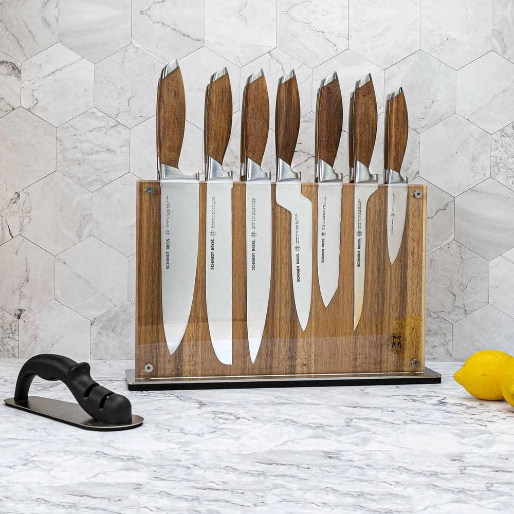 Promo ✨ 15-Piece Stainless Steel Cutlery Bonded Teak Set with Acacia Downtown Knife Block by SCHMIDT BROS. ❤️ 8 Promo ✨ 15-Piece Stainless Steel Cutlery Bonded Teak Set with Acacia Downtown Knife Block by SCHMIDT BROS. ❤️ - Image 6
