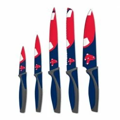 New 🎉 MLB Boston Red Sox 5-Piece Kitchen Knives by sportsvault ⭐