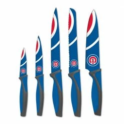Budget ❤️ MLB Chicago Cubs 5-Piece Kitchen Knives by sportsvault 💯