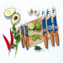 Best Pirce 👏 MLB New York Mets 5-Piece Kitchen Knives by sportsvault 🔥 -Cutlery Sales sportsvault knife sets kkmlb18 31 1000
