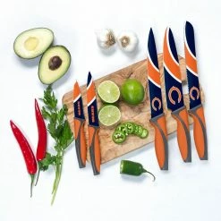 Best Pirce ⭐ NFL Chicago Bears 5-Piece Kitchen Knives by sportsvault 😀 -Cutlery Sales sportsvault knife sets kknfl06 31 1000