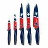 Best Pirce 🤩 NFL New England Patriots 5-Piece Kitchen Knives by sportsvault 🔥 -Cutlery Sales sportsvault knife sets kknfl19 64 1000