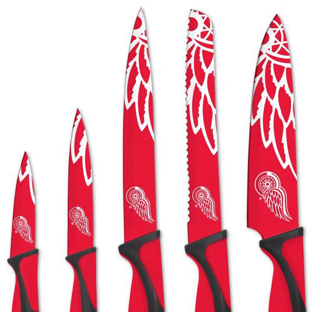 Budget ๐คฉ NHL Detroit Red Wings 5-Piece Kitchen Knives by sportsvault ๐ 4 Budget ๐คฉ NHL Detroit Red Wings 5-Piece Kitchen Knives by sportsvault ๐ - Image 2