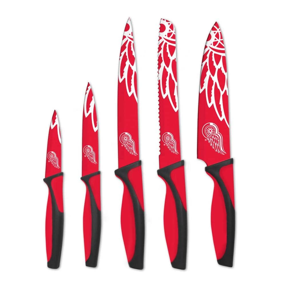 Budget ๐คฉ NHL Detroit Red Wings 5-Piece Kitchen Knives by sportsvault ๐ 3 Budget ๐คฉ NHL Detroit Red Wings 5-Piece Kitchen Knives by sportsvault ๐