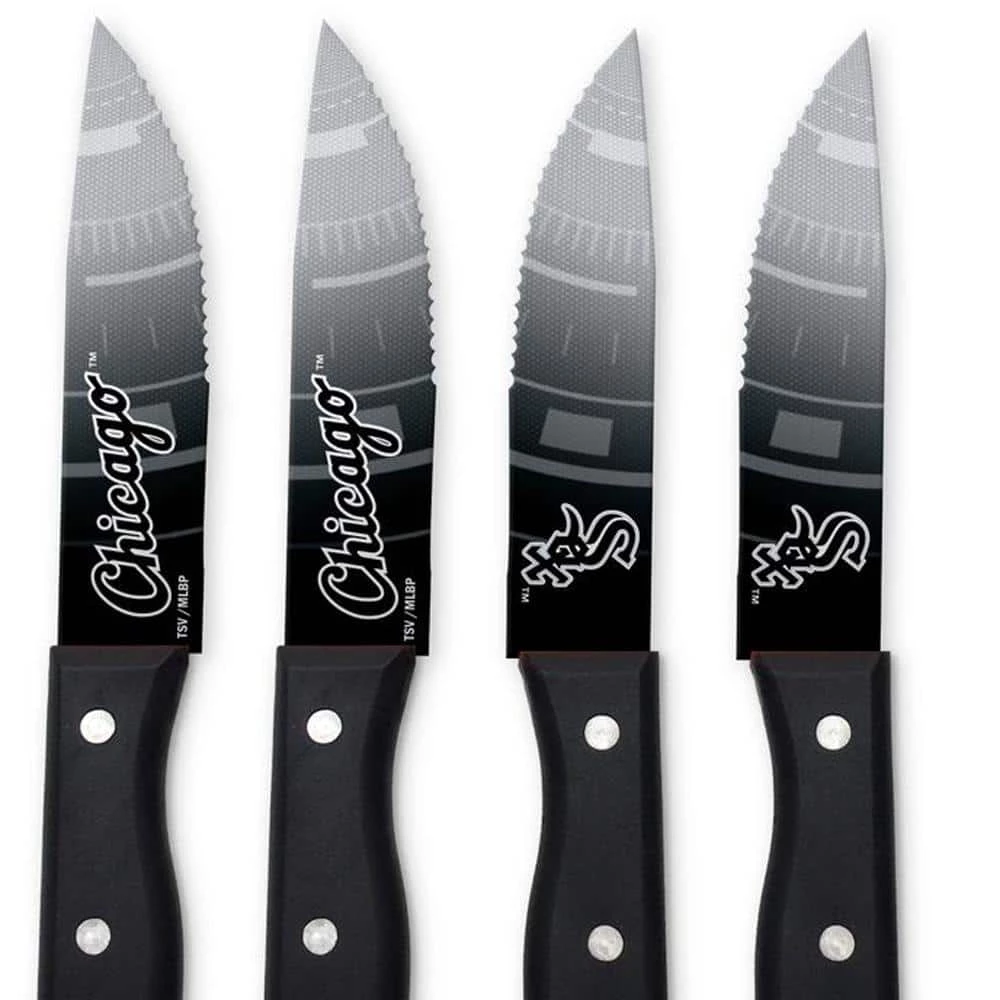 Flash Sale ๐ MLB Chicago White Sox Steak Knives (4-Pack) by sportsvault ๐งจ 4 Flash Sale ๐ MLB Chicago White Sox Steak Knives (4-Pack) by sportsvault ๐งจ - Image 2