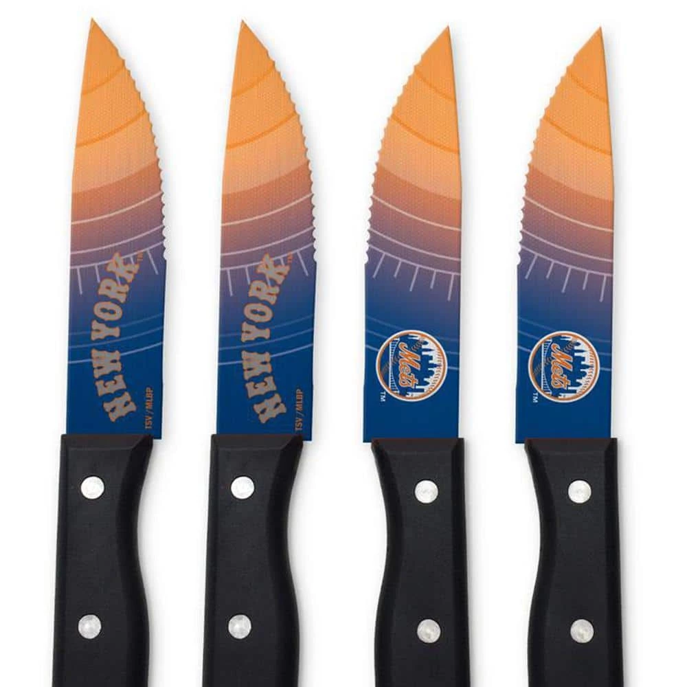 Flash Sale ✔️ MLB New York Mets Steak Knives (4-Pack) by sportsvault ✔️ 4 Flash Sale ✔️ MLB New York Mets Steak Knives (4-Pack) by sportsvault ✔️ - Image 2