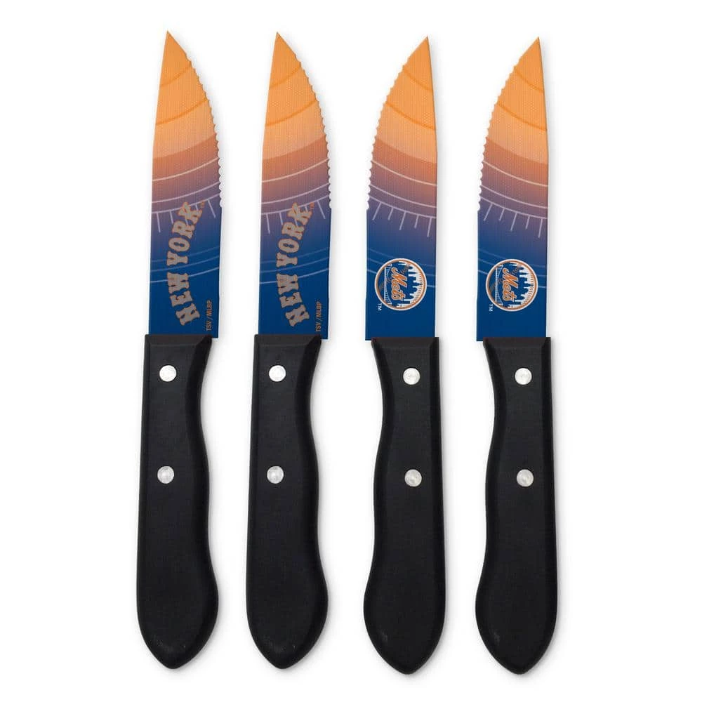 Flash Sale ✔️ MLB New York Mets Steak Knives (4-Pack) by sportsvault ✔️ 3 Flash Sale ✔️ MLB New York Mets Steak Knives (4-Pack) by sportsvault ✔️