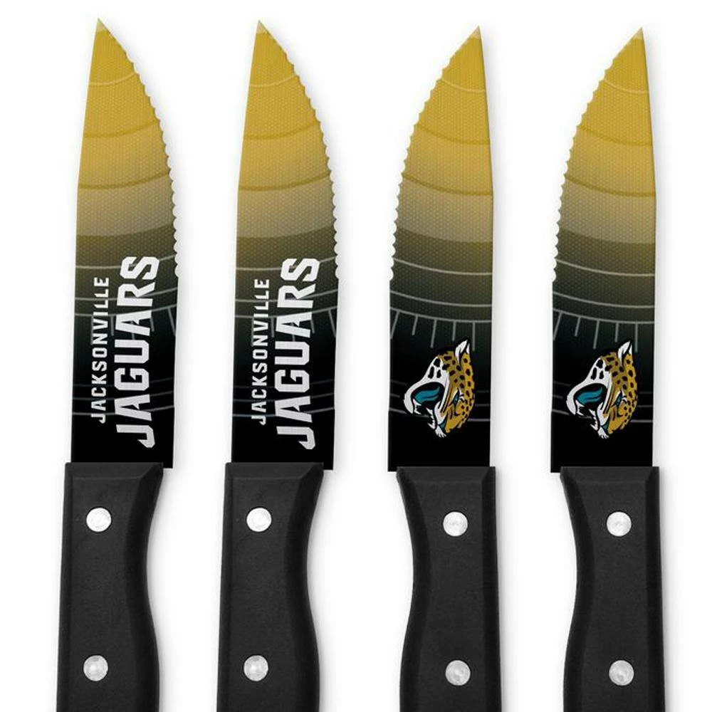 Top 10 🌟 NFL Jacksonville Jaguars Steak Knives (4-Pack) by sportsvault ✔️ 4 Top 10 🌟 NFL Jacksonville Jaguars Steak Knives (4-Pack) by sportsvault ✔️ - Image 2
