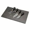 Hot Sale 🔥 Brooklyn Copper 4-Piece Cheese Knife Set Plus Slate Cheese Serving Board by Taylor's Eye Witness 🧨