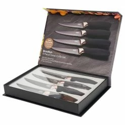Coupon 🎁 Brooklyn Copper 4-Piece Steak Knife Set by Taylor's Eye Witness 😉 -Cutlery Sales taylor s eye witness steak knives tew lms23cbsk2 4f 1000