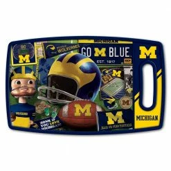 Promo 👏 NCAA Michigan Wolverines Retro Series Polypropyene Cutting Board by YouTheFan 👍