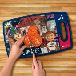 Best deal 🌟 MLB Atlanta Braves Retro Series Polypropyene Cutting Board by YouTheFan ✔️ -Cutlery Sales team colors youthefan cutting boards 0959625 1f 1000