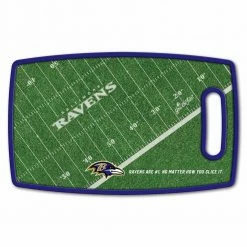 Promo 🎉 NFL Baltimore Ravens Retro Series Polypropyene Cutting Board by YouTheFan ✨ -Cutlery Sales team colors youthefan cutting boards 0959939 4f 1000