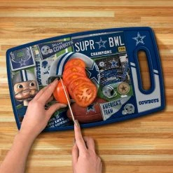 Cheap ✔️ NFL Dallas Cowboys Retro Series Polypropyene Cutting Board by YouTheFan ✨ -Cutlery Sales team colors youthefan cutting boards 0959991 1f 1000
