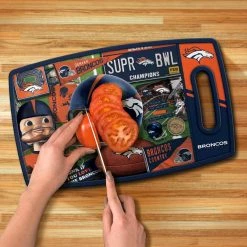Deals ✨ NFL Denver Broncos Retro Series Polypropyene Cutting Board by YouTheFan ❤️ -Cutlery Sales team colors youthefan cutting boards 2500010 1f 1000
