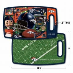 Deals ✨ NFL Denver Broncos Retro Series Polypropyene Cutting Board by YouTheFan ❤️ -Cutlery Sales team colors youthefan cutting boards 2500010 c3 1000