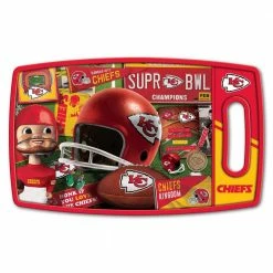 Wholesale 🎉 NFL Kansas City Chiefs Retro Series Polypropyene Cutting Board by YouTheFan 🎉