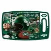 Hot Sale ⭐ NFL New York Jets Retro Series Polypropyene Cutting Board by YouTheFan 😀 -Cutlery Sales team colors youthefan cutting boards 2500164 64 1000