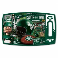 Hot Sale ⭐ NFL New York Jets Retro Series Polypropyene Cutting Board by YouTheFan 😀