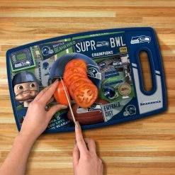 Promo ✔️ NFL Seattle Seahawks Retro Series Polypropyene Cutting Board by YouTheFan 🛒 -Cutlery Sales team colors youthefan cutting boards 2500201 1f 1000