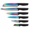 Outlet 🌟 Rainbow Black - 12 Piece Titanium Knife Set with Matching Blade Guards by Tomodachi 👏 -Cutlery Sales tomodachi knife sets hmc01a656d 64 1000