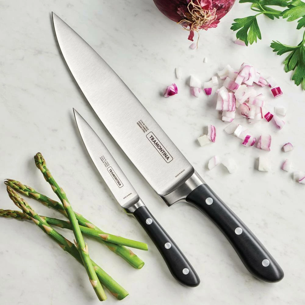 Outlet โค๏ธ 2-Piece High-Carbon Steel Chef's Knife Set by Tramontina ๐ 4 Outlet โค๏ธ 2-Piece High-Carbon Steel Chef's Knife Set by Tramontina ๐ - Image 2