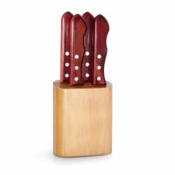 Best deal 🎉 Porterhouse 5-Piece Steak Knife Set with Hardwood Counter Block by Tramontina 😀 -Cutlery Sales tramontina knife sets m 501 05ds 40 1000