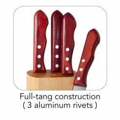 Best deal 🎉 Porterhouse 5-Piece Steak Knife Set with Hardwood Counter Block by Tramontina 😀 -Cutlery Sales tramontina knife sets m 501 05ds 77 1000