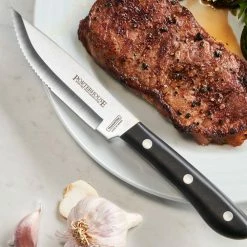 Coupon 🥰 Gourmet 4-Piece Porterhouse Steak Knife Set by Tramontina 🎉 -Cutlery Sales tramontina steak knives 80000 009ds 1f 1000