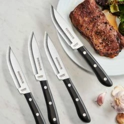 Coupon 🥰 Gourmet 4-Piece Porterhouse Steak Knife Set by Tramontina 🎉 -Cutlery Sales tramontina steak knives 80000 009ds 4f 1000