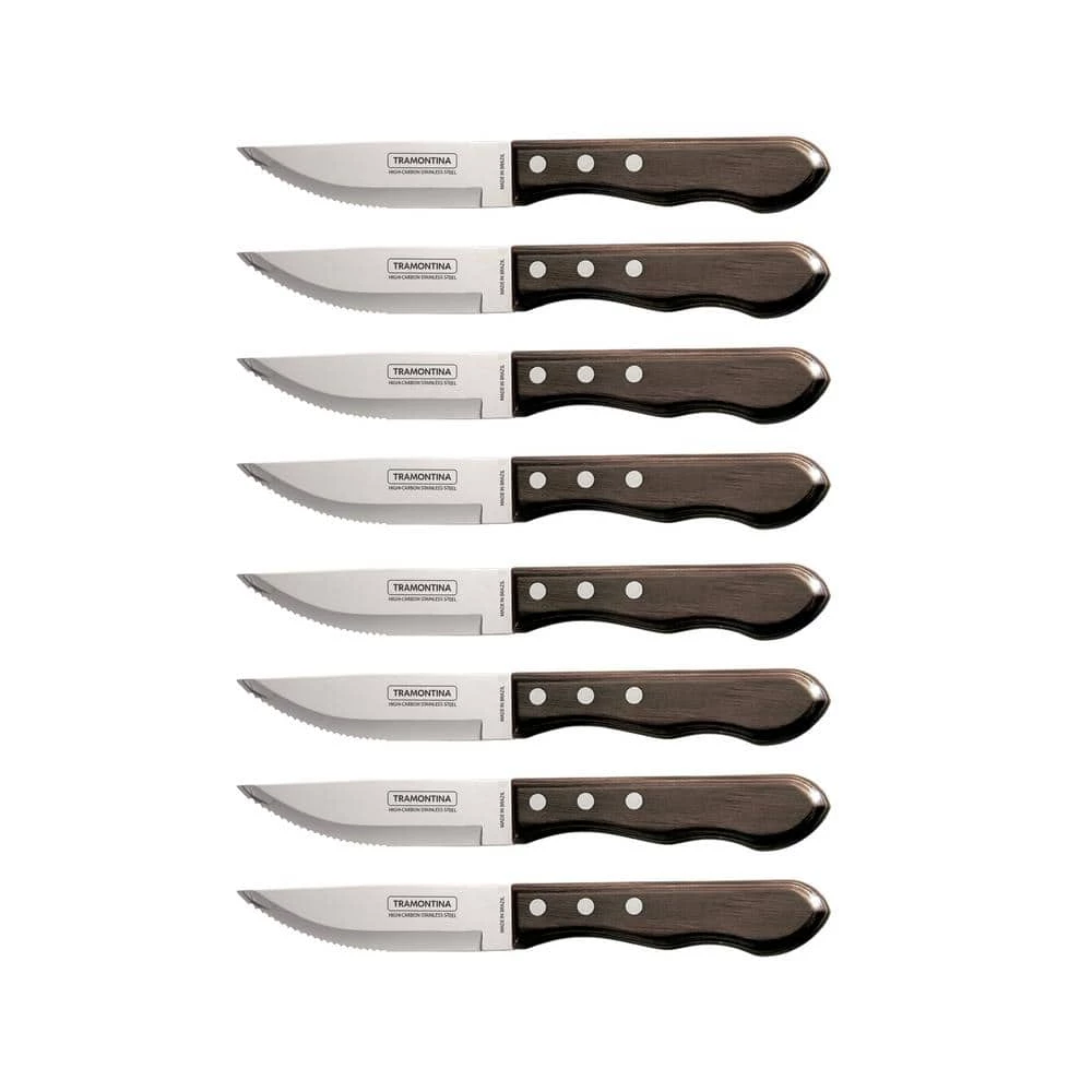 Flash Sale π 8-Piece 5 in. High Carbon Steel Partial Tang Jumbo Steak Knife Set by Tramontina β 3 Flash Sale π 8-Piece 5 in. High Carbon Steel Partial Tang Jumbo Steak Knife Set by Tramontina β