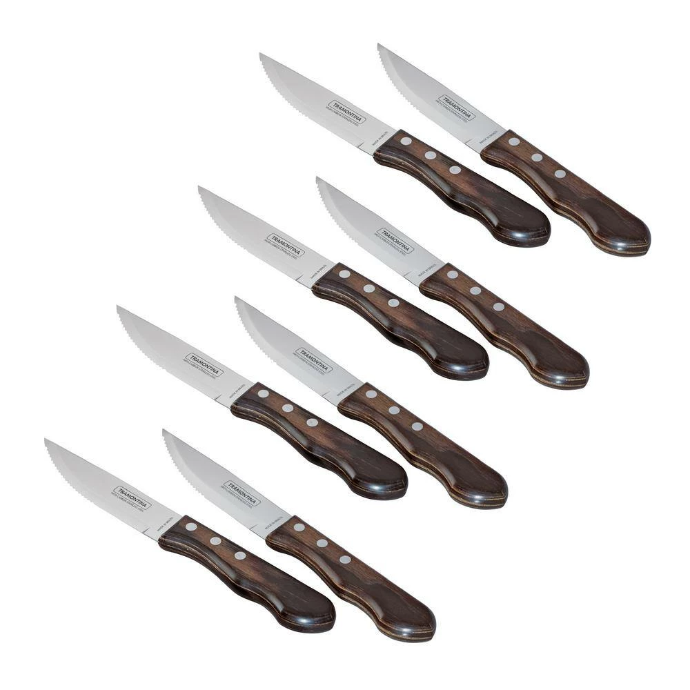 Flash Sale π 8-Piece 5 in. High Carbon Steel Partial Tang Jumbo Steak Knife Set by Tramontina β 4 Flash Sale π 8-Piece 5 in. High Carbon Steel Partial Tang Jumbo Steak Knife Set by Tramontina β - Image 2