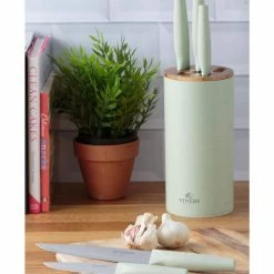 Cheap 😀 6- Piece Recycled Stainless Steel Sustainable Knife Set with Wheat Fiber Knife Block by VINERS 👏 -Cutlery Sales viners knife sets 0305 187u 31 1000