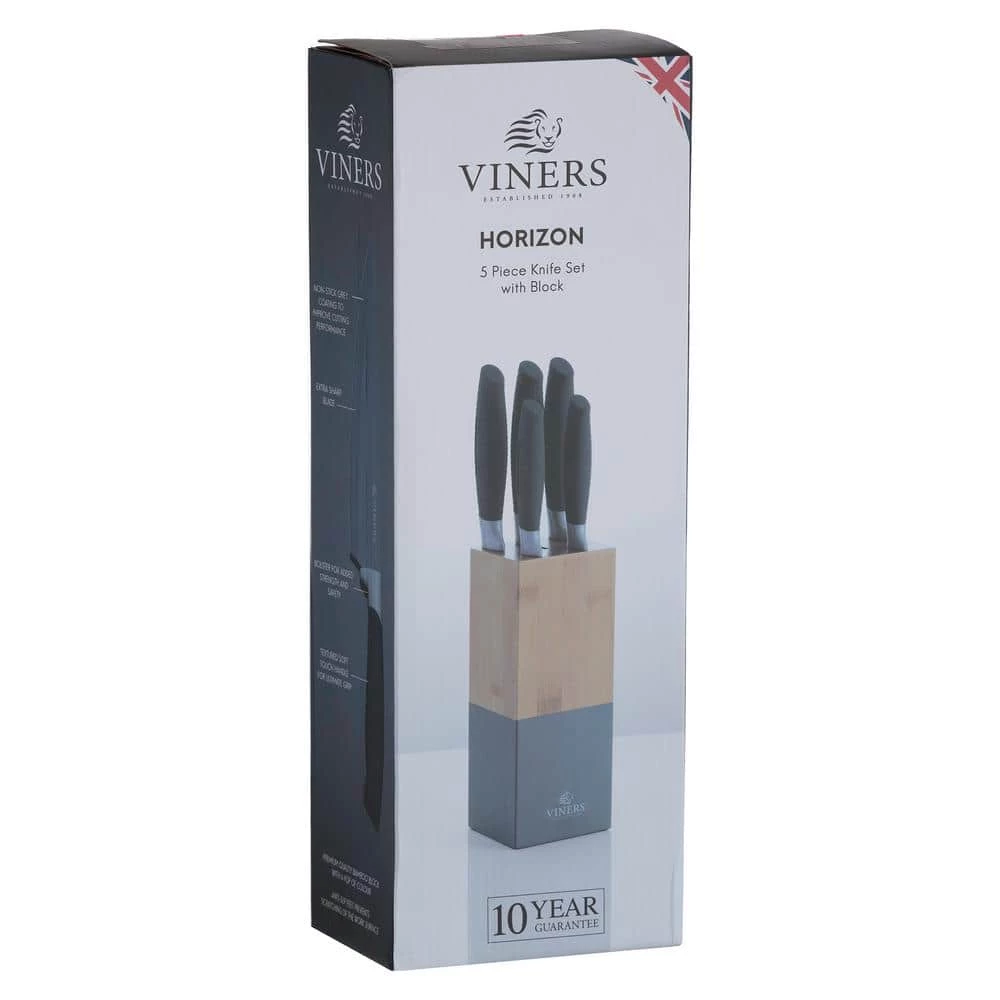 Best deal ❤️ Horizon 6-Piece Non-Stick 🧥 Coated Stainless Steel Knife Set with Bamboo Knife Block by VINERS 🎉 4 Best deal ❤️ Horizon 6-Piece Non-Stick 🧥 Coated Stainless Steel Knife Set with Bamboo Knife Block by VINERS 🎉 - Image 2
