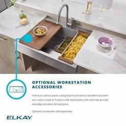 Best deal ❤️ Dart Canyon 12 in. x 22-1/2 in. Rectangle Walnut Cutting Board by Elkay 🎁 -Cutlery Sales walnut elkay cutting boards lkcb1223lwn 1f 1000
