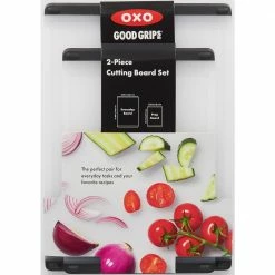 Deals 💯 Good Grips 2-Piece White Polypropylene Cutting Board Set by OXO 🎁 -Cutlery Sales white oxo cutting boards 11284600 40 1000