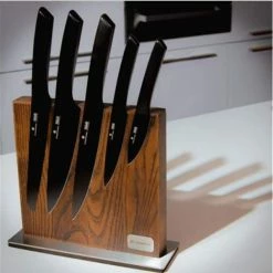 Flash Sale 🎉 Magnetic 10-Knife Capacity Ash Wood Knife Block 11 in. x 3.5 in. by Frieling ✨ -Cutlery Sales wood frieling knife blocks storage m078091 31 1000