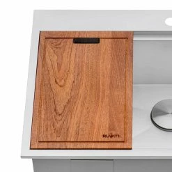 Best reviews of 🌟 17 in. x 11 in. x 1 in. Rectangle Solid Premium African Mahogany Hardwood Cutting Board Workstation Kitchen Sinks by Ruvati 😍 -Cutlery Sales wood ruvati cutting boards rva1217 4f 1000