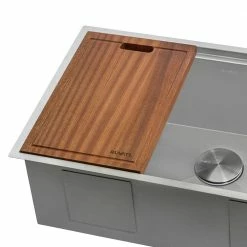 Best reviews of 🌟 17 in. x 11 in. x 1 in. Rectangle Solid Premium African Mahogany Hardwood Cutting Board Workstation Kitchen Sinks by Ruvati 😍